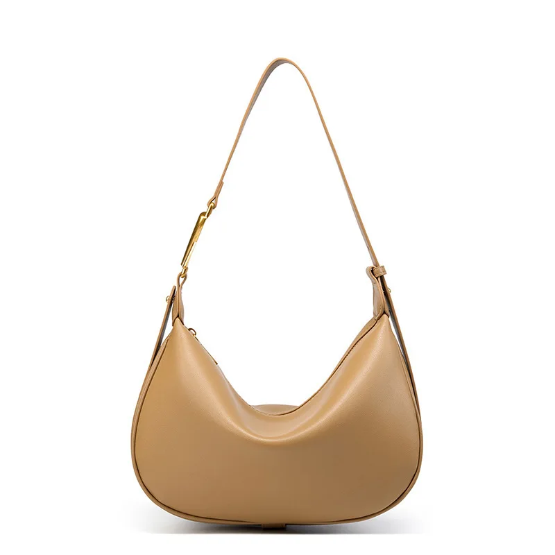 Women's Soft Cowhide Dumpling Bag Ladies Genuine Leather Large Capacity Minimalist Shoulder Crossbody Bag for Woman Handbag 2026