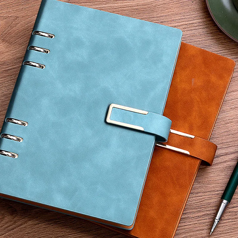 60 Sheets Business Notebook Buckle Notebook Multi Color Thickened A5/A4/B5 Pu Leather Binder Notebook Stationery Supplies