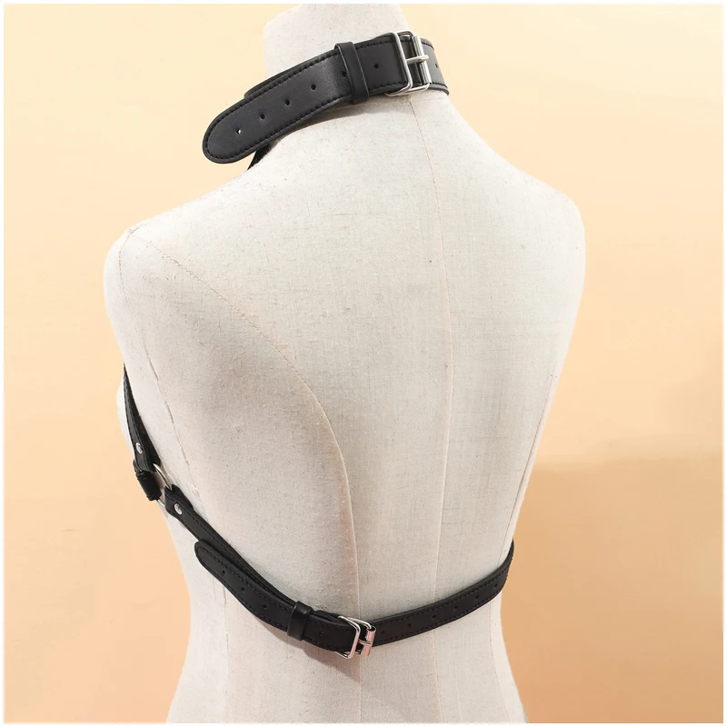 Women Sexy Body Harness Belt Bdsm Collar Bondage Lingerie Chest Harness Leather Lingerie Gothic Fetish Punk Clothing Sex Toys