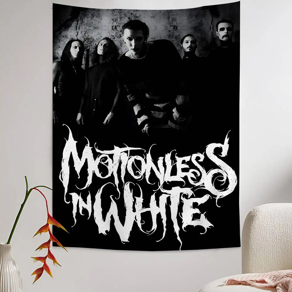 Metal Band Motionless In White Tapestry Art Printing Japanese Wall Tapestry Anime Wall Hanging Home Decor