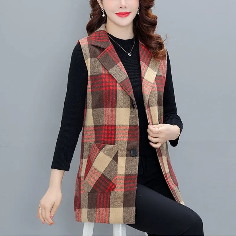 

Women's Spring Autumn V-neck Print Vest Fashion Casual Jacket Versatile Fashion Coats Elegant Slim Top Patchwork Female Clothes