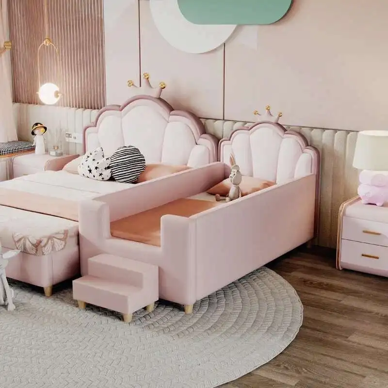

House Girls Luxury Bed Modern Soft Design Loft Children Beds Frame Mattress Pedicure Letto Matrimoniale Entrance Hall Furniture
