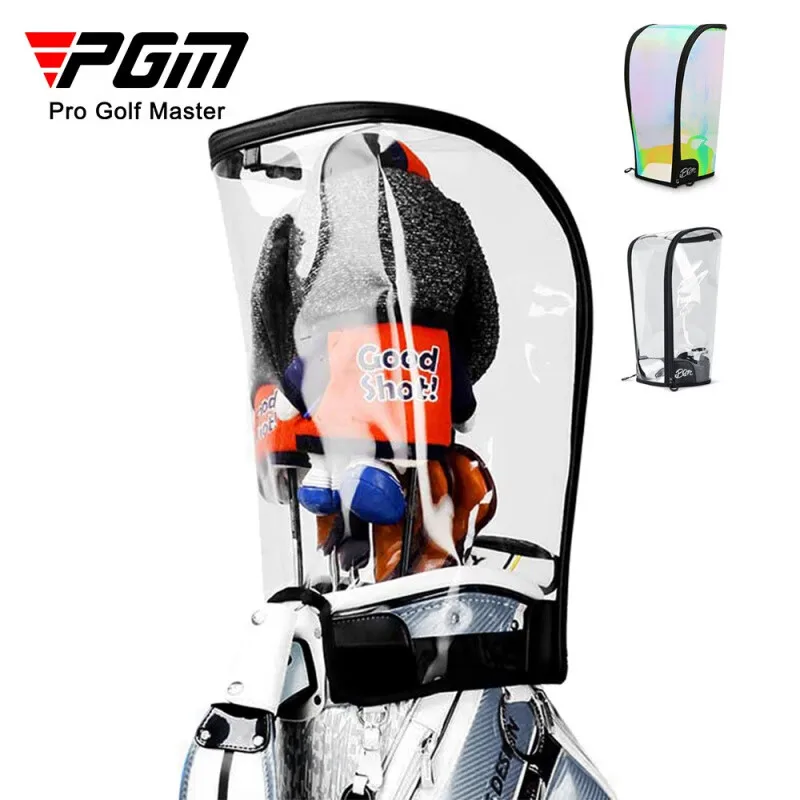 PGM Golf Bag Rain Cover Waterproof Hood Protection Lightweight Raincoat Transparent Protector Colorful Supplies Bracket Cap