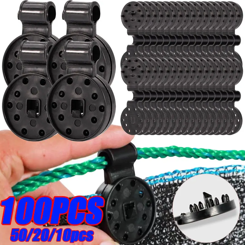 10~100PCs Outdoor Shadow Mesh Clips Awning Clips Shade Cloth Plastic Clip Camping Garden Accessories Fence Net Fix Clamp Hook