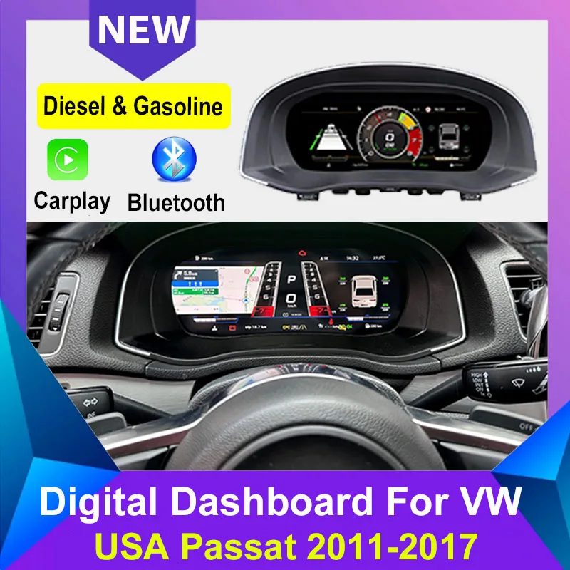 For Volkswagen  US American Passat  Latest Car LCD Digital Dashboard Panel Instrument Cluster Cock Speedometer