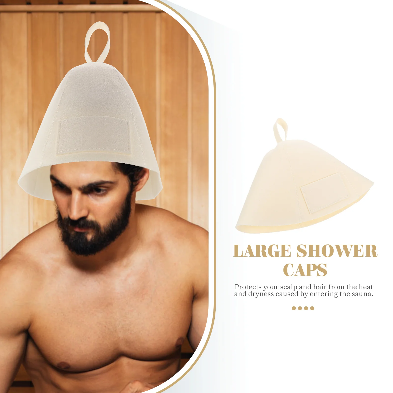 

2 Pcs Shower Cap Badekappe Erwachsene Sauna Women's Hats & Caps Zubehor Hut Swim Curls Kopfbedeckung Filz