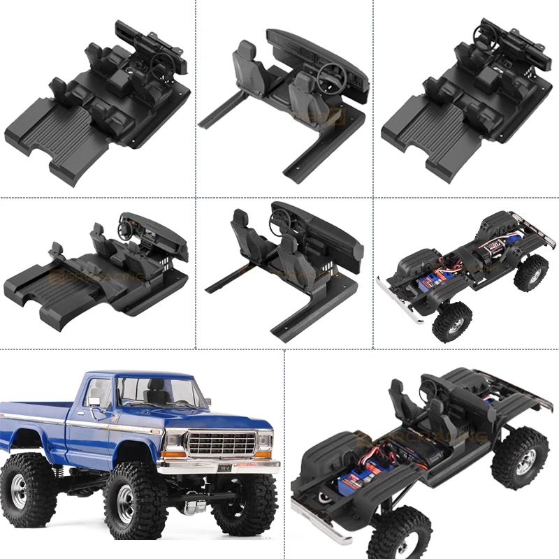 Asiento de Control Central de impresión 3D, Interior para 1/18 RC Crawler Traxxas TRX-4M Carguard Fierce Horse Chevrolet K10 Ford F150, 1 Juego