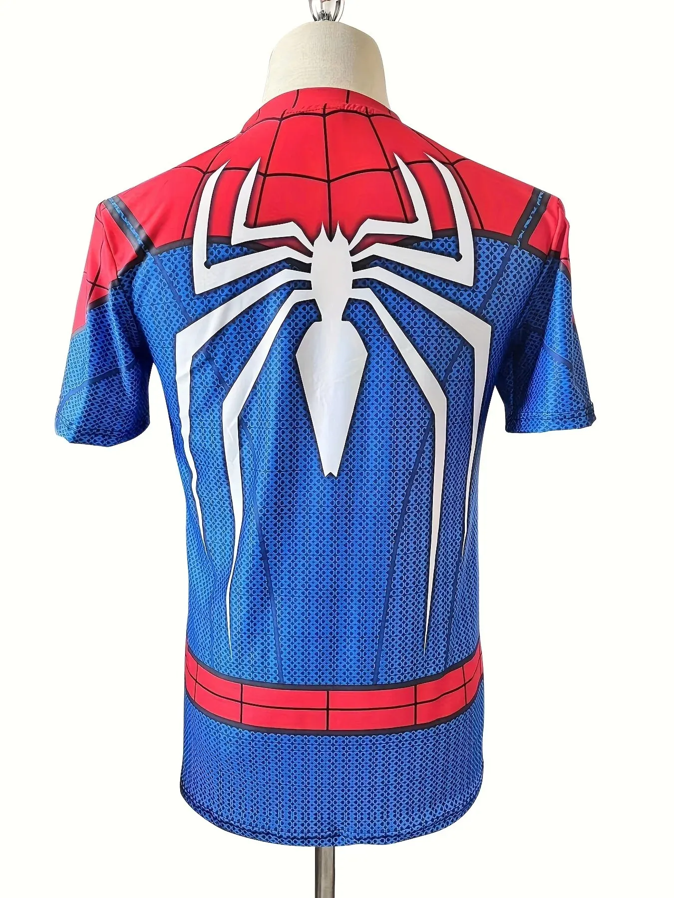 3D Printing T-shirt For Men Cross-border Spider Clothes Digital Short Sleeve Sports Tight-fitting Top For Men Fitness Superhero