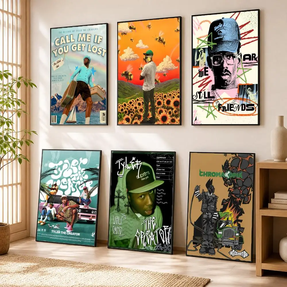 Rapper T-Tyler the C-Creator Poster Modern Home Living Bedroom Bar Hallway Waterproof Wall Art Aesthetic Decor