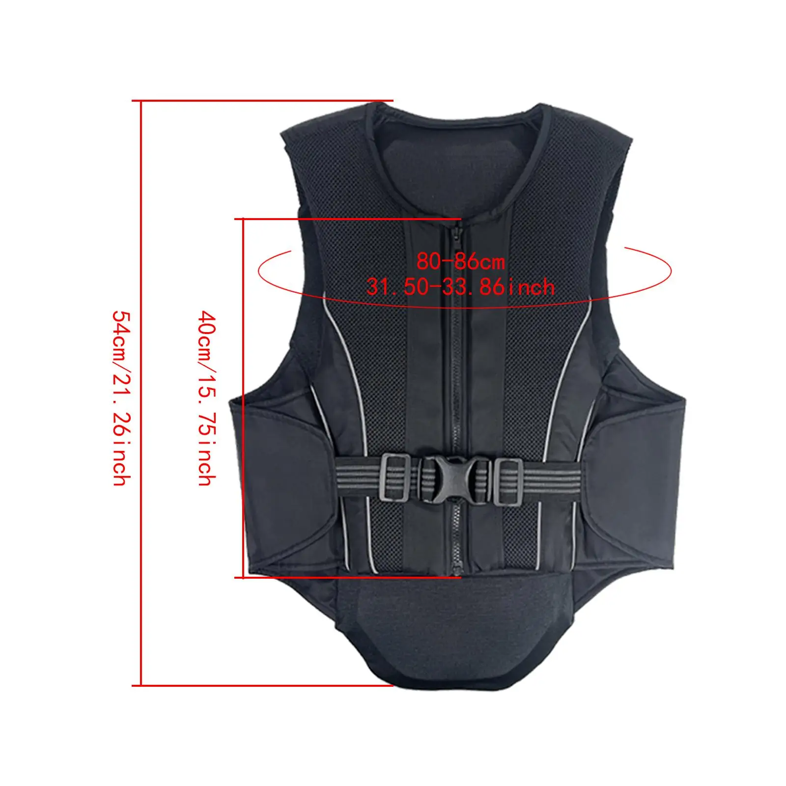 Gilet equestre Traspirante Forniture equine Assorbimento degli urti Gilet da equitazione professionale Guardia per adulti Bambini Ragazzi Ragazze