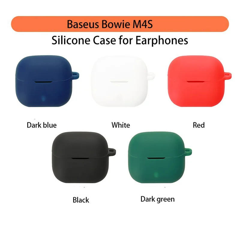 Skinlee Case For Baseus Bowie M4S Multi-colored Liquid Silicone Full Protective Shell For Baseus Bowie M4S Cover