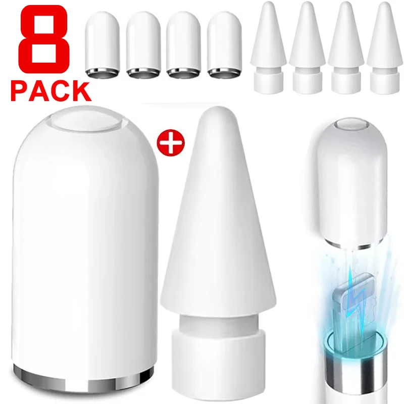 

Charging Adapter Magnetic Pencil Cap Replacement Stylus Pen Tips for Apple Pencil 1st Generation Pencil Nib for IPad Stylus Pen