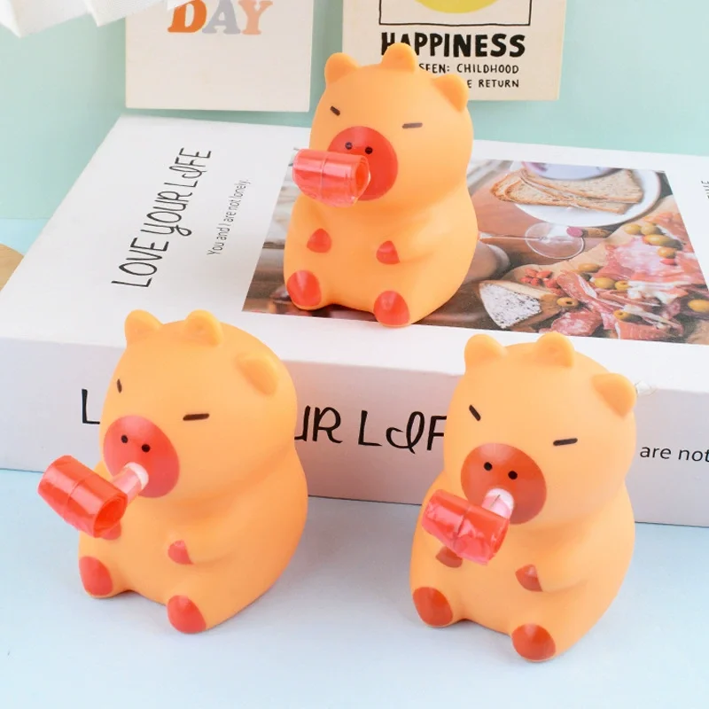 Capybara Fidget Squeeze Spielzeug Niedliches Quetschspielzeug mit Herausgestreckter Zunge Stressabbau-Spielzeug Geburtstagsgeschenke Party – Detail 11