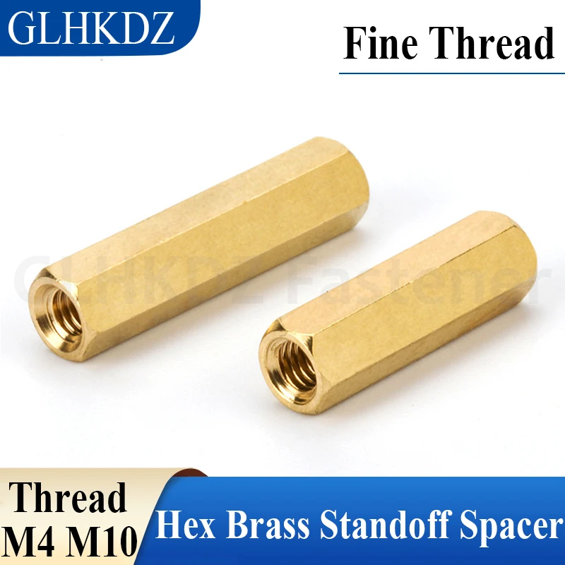 

M4 M10 Fine Thread Hex Brass Standoff Spacer Metric Hex Stud Spacer Column Hollow Pillar Motherboard Standoff Pillar Screw