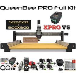 20%off BulkMan 3D QueenBee PRO CNC Router Machine Full Kit with xPRO V5 Controller Linear Rails Upgraded 4Axis Milling Engraver