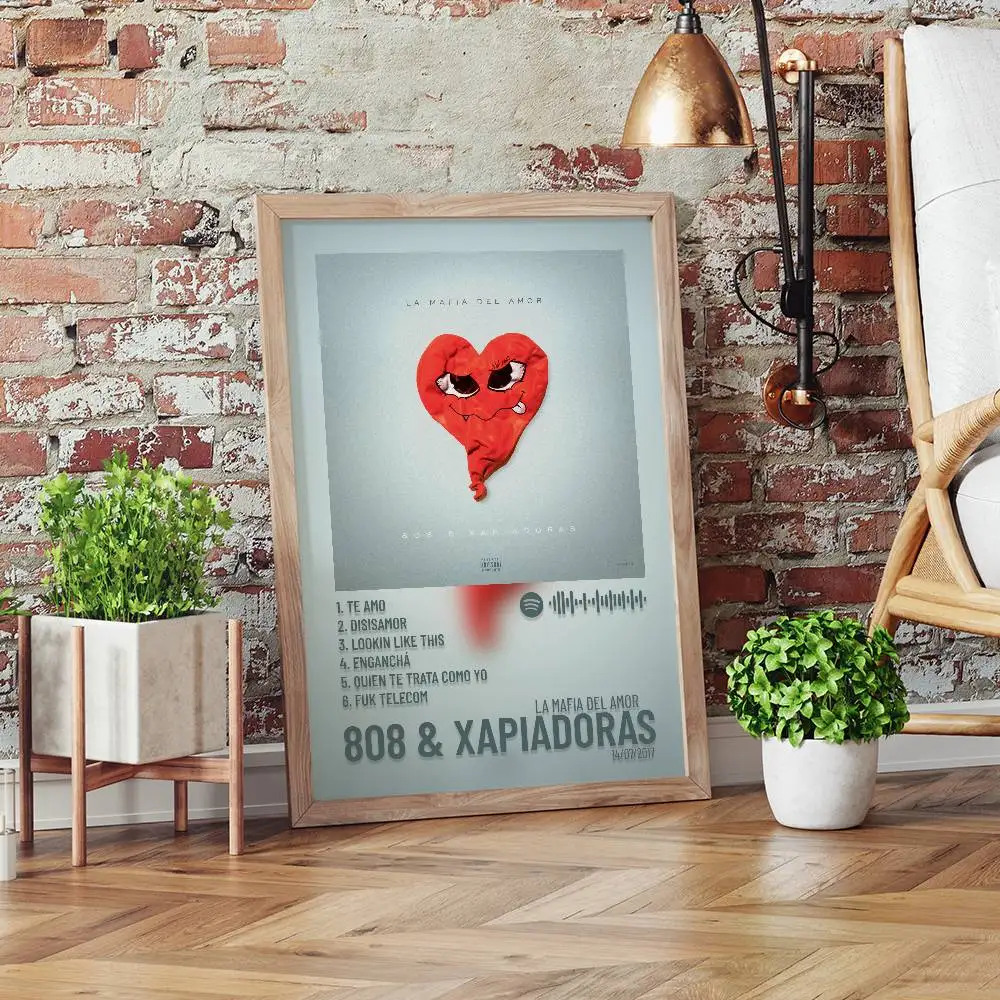 La Mafia del Amor 808 Xapiadoras Poster Self-adhesive Art Waterproof Paper Sticker Coffee House Bar Room