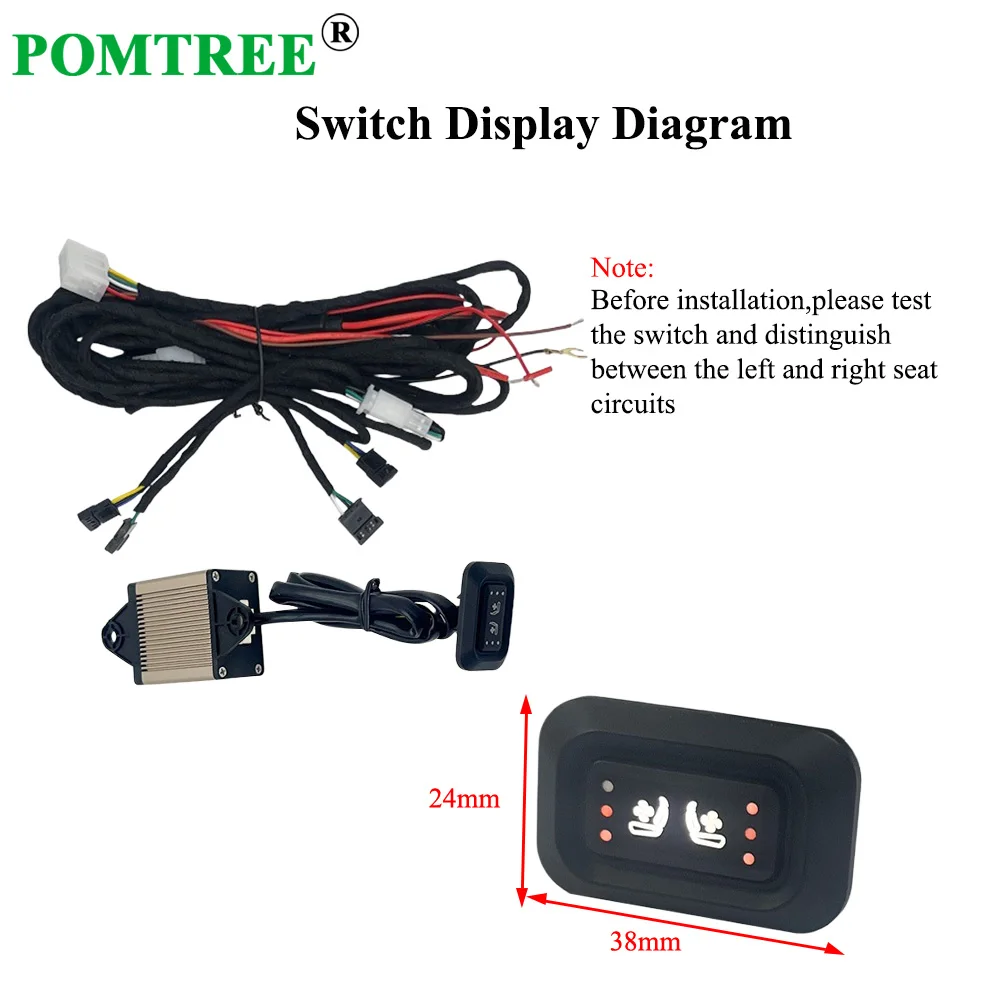 Universal Mode Built-in Car Seat Ventilation Cooling System Kit Fit 2 Seats,Witch 3-level Switch & 4 Pcs Ventilation Fans