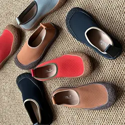 ALA  Rising|L2415 Colorful Soft Leather Comfortable Well Walk Simple Casual Style Shoes For Women 2024 Autumn