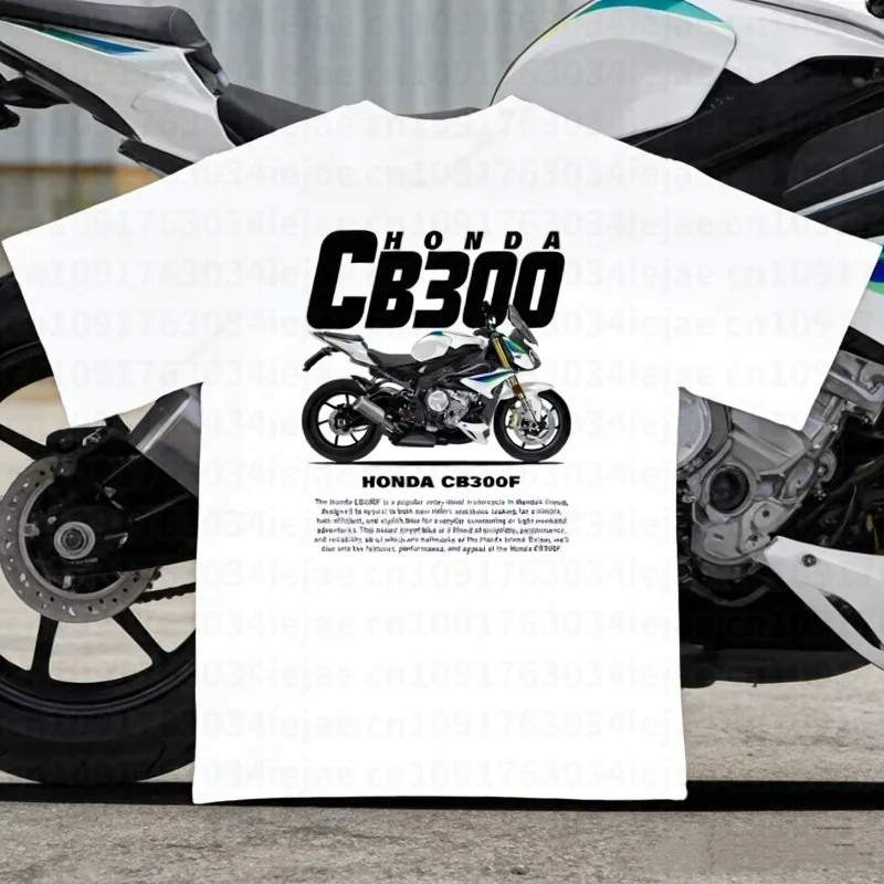 

2025-26 Summer Honda Fashion Moto Honda Graphic Work Clothes 100% Cotton Printed T-shirt Loose Casual Comfortable and Breathable