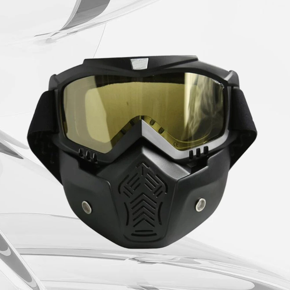 

Retro Goggles Winter Snow Ski Snowboard Eyewear Matte Black Frame Yellow Lens Uv400 Protection Tpu Frame Pc Lens