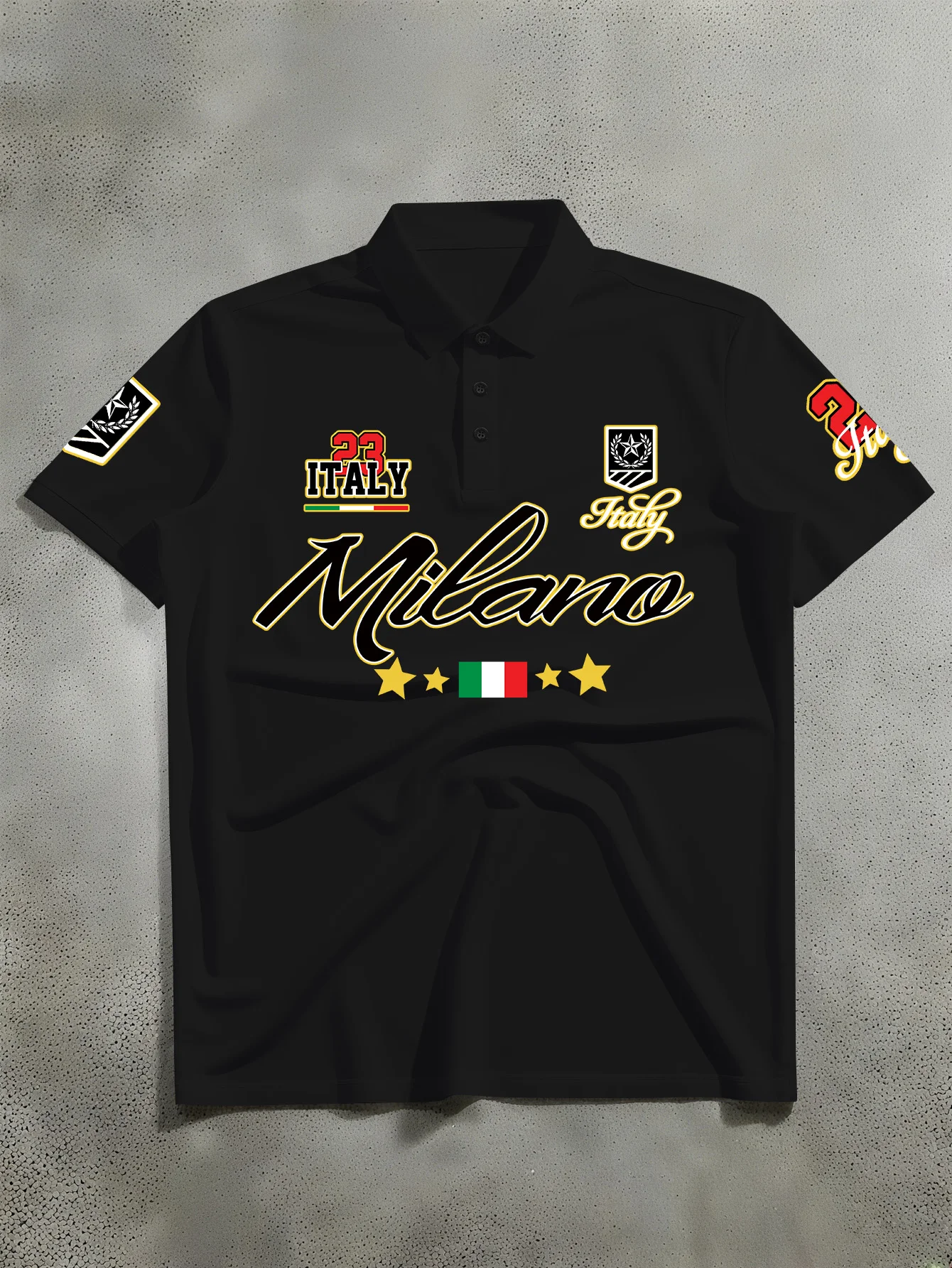 Street Fashion Milano - Men's Fashion Printed Polo Shirt, Street