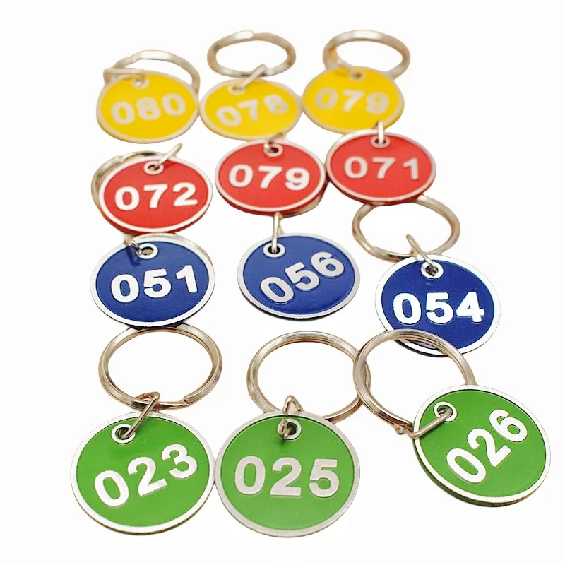 

Storage Hand Card Hanging Sub Number Circular Metal Plate Numerical Aluminum Alloy Diameter 3cm From 1 to 100