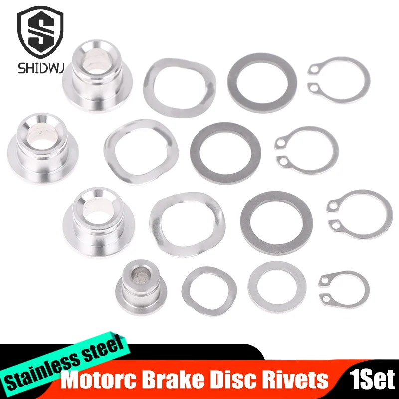 1Set Motorcycle Brake Disc Mounting Screw Floating Disc Stainless Steel Live Rivets Free Disassembly & Assembly High Quality