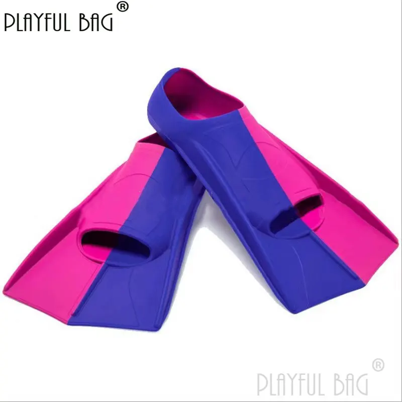 Professional swimming fins children diving frog shoes Kids Swimming training silicone short fins E265