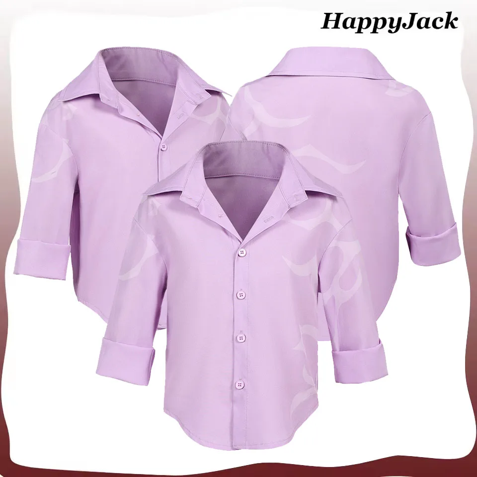 

Kids Jinu Cosplay Shirt Costume Demon Cartoon Hunters Boys Children Roleplay T-Shirt Top Halloween Carnival Party Disguise Suit