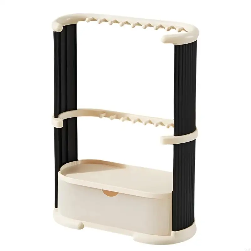 Elegant Plastic Jewelry Holder with Multiple Layers Necklace Display Stand for Store and Various Accessories