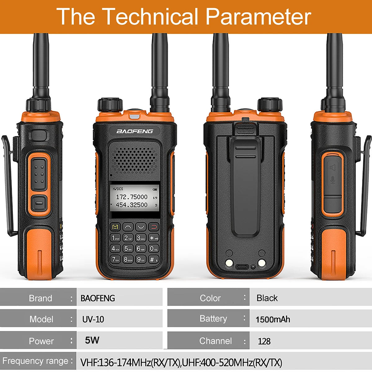 Bao feng UV-10 USB HAM walkie talkie long range high performance amateur two way radio powerful Wireless set for hunting