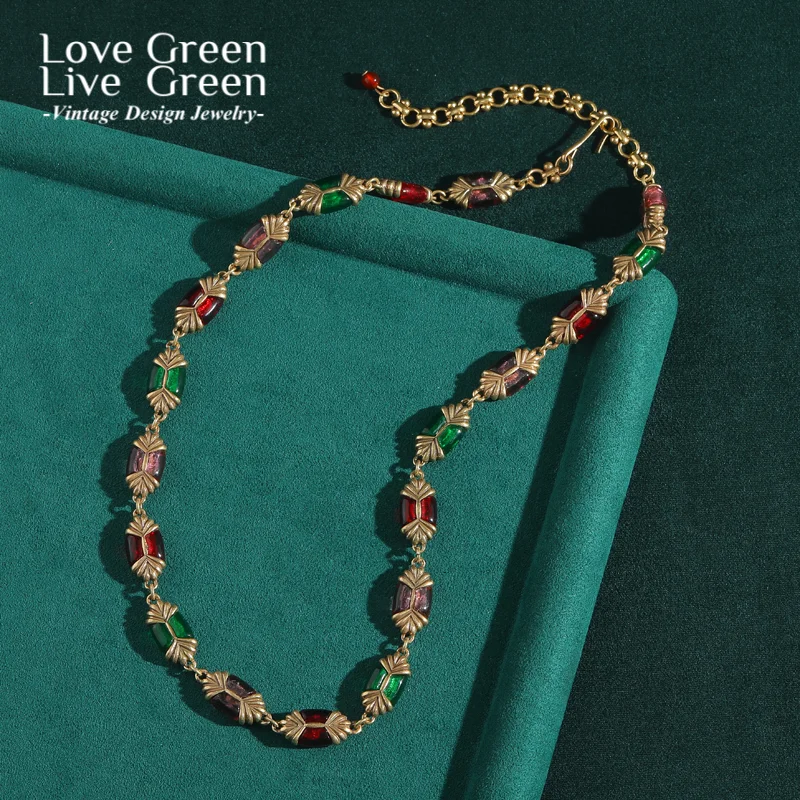 

Винтажные украшения, эмаль, натуральный камень, колье-колье, готические женские подвески, роскошные дизайнерские украшения на шею, подарок на день матери