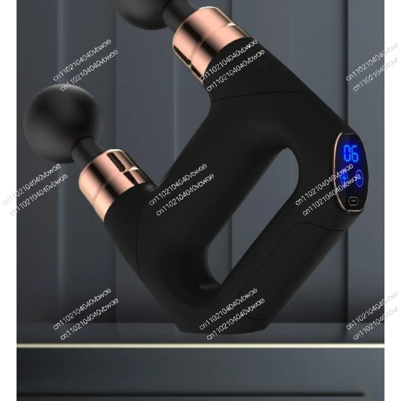 Outdoor double-headed fascia gun USB charging button muscle relaxation fitness massage gun