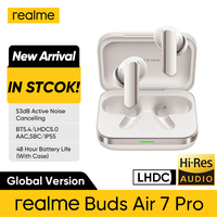 Global version Realme Buds Air 7 pro 53dB Deep-sea Noise Cancellation AI Simultaneous Interpretation LHDC 5.0 Bluetooth 5.4 IP55