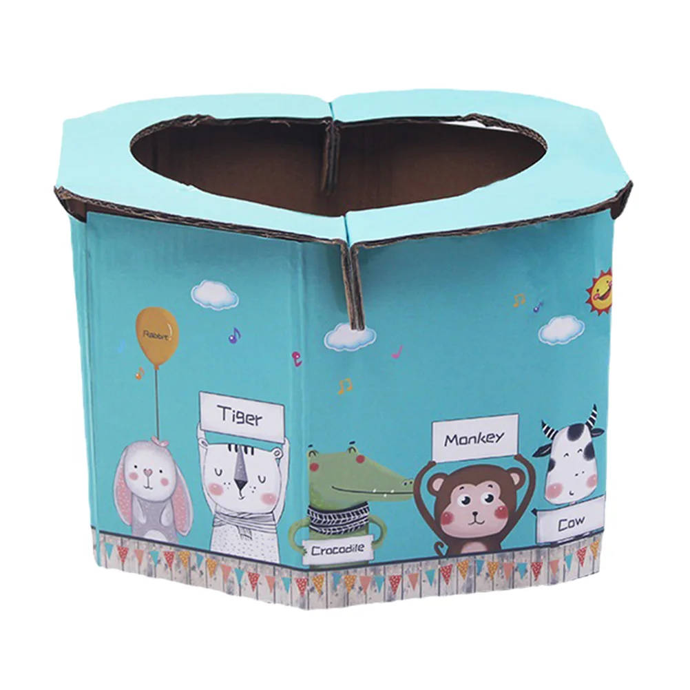 

Folding Toilet Portable Potty for Adults Travel Car Chamber Automotive Home Use High Density Corrugated Paper Emergency Baby