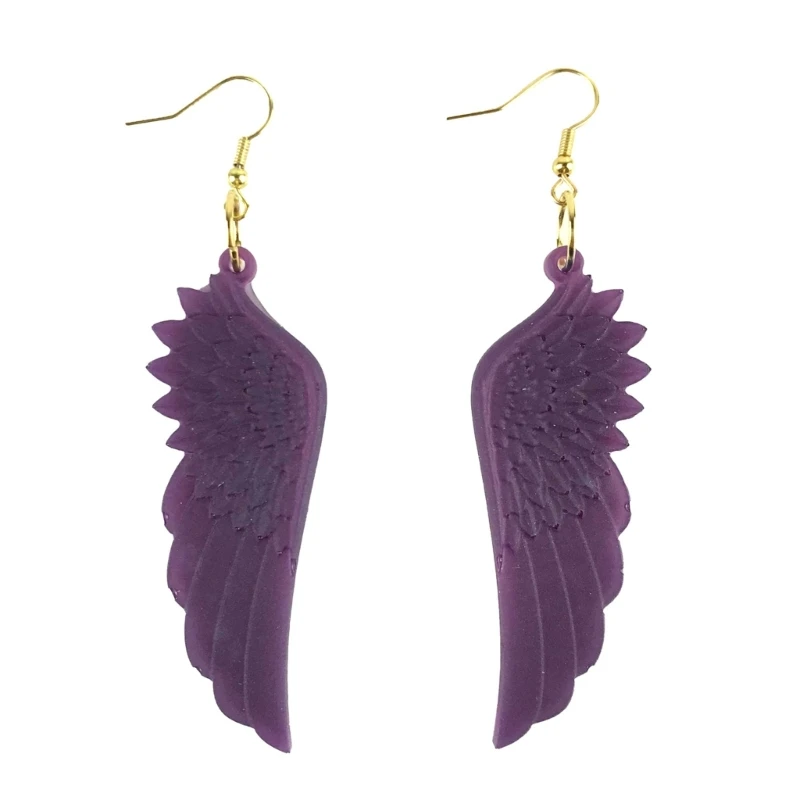 F42F Three-dimensional Angel Wing Earrings Mold Pendant Decorations Mirror Mold