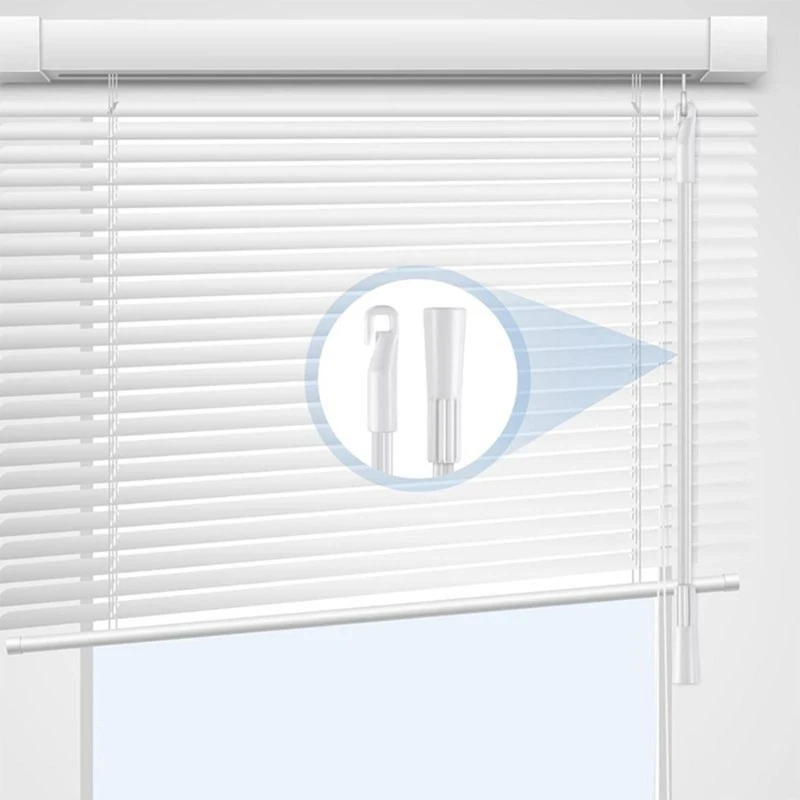 1Set White Blind Rods 30CM with Rotates Hooks for Home and Office Window Decoration Vertical Blinds Replacement