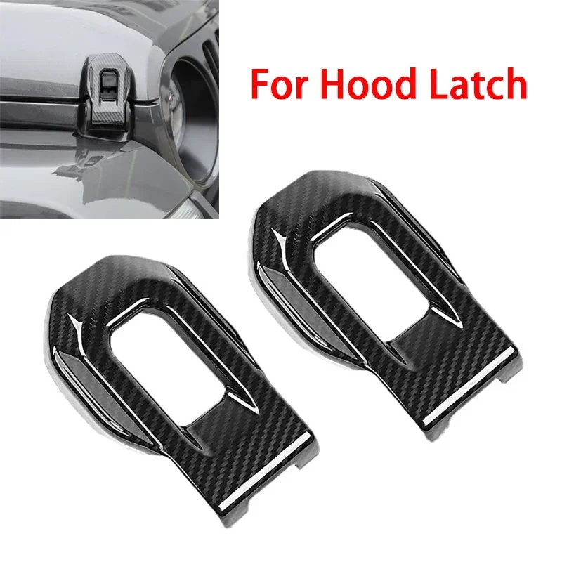 Car Hood Latch/Hood Spray Nozzle Trim Cover for Jeep Wrangler JL 2018 2019/Gladiator JT Sports Rubicon Sahara 2020-2023