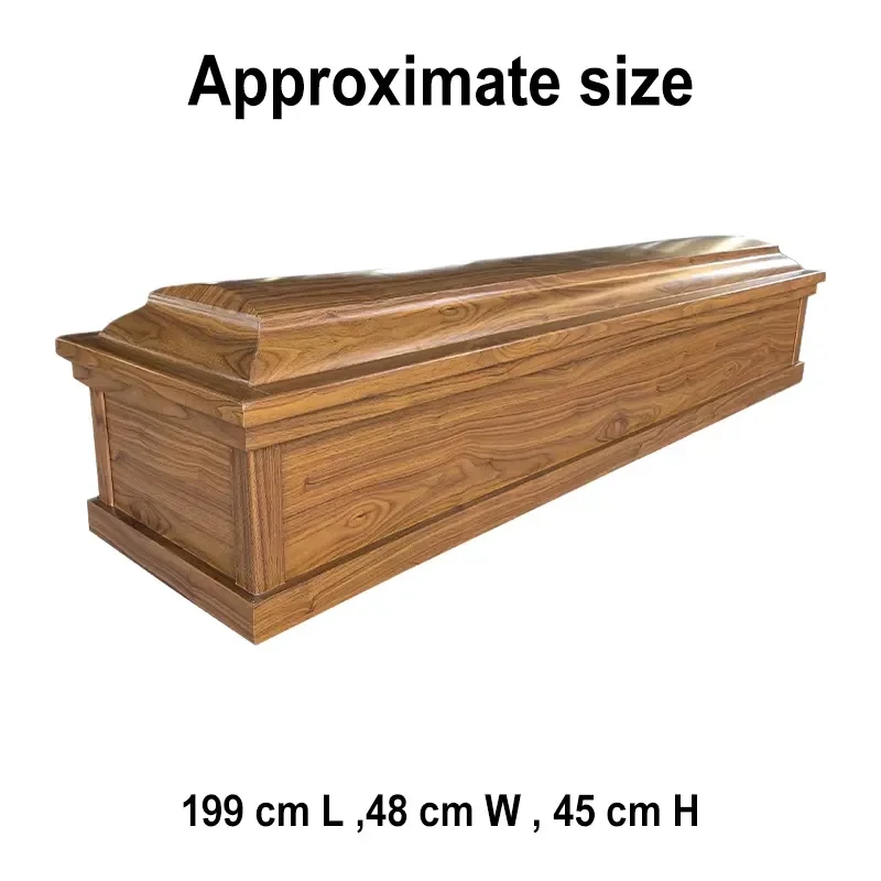 for Qianrui Hot Sale Solid Wood Adult Coffins Euro Eco-Friendly Handmade Customizable Caskets Cheap Funeral Coffins and