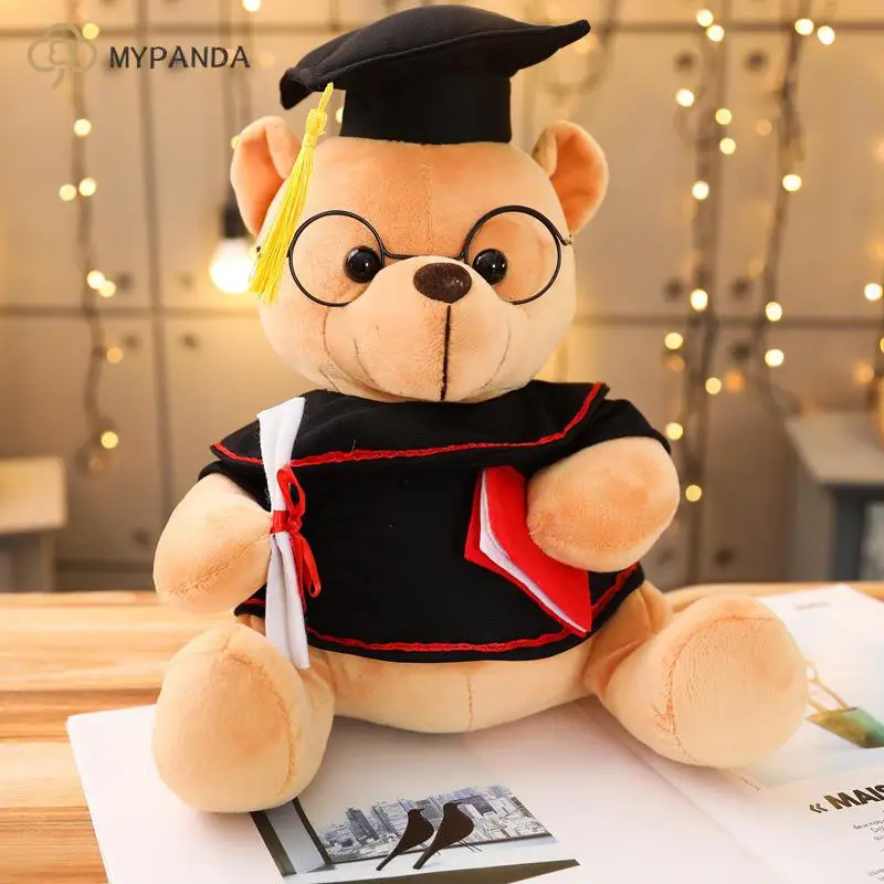 

Graduation Bear Dolls Kids Adults Birthday Gifts Student Doctor Bear Toys Graduate Boys Girls Cute Stuffed Animal Pendant