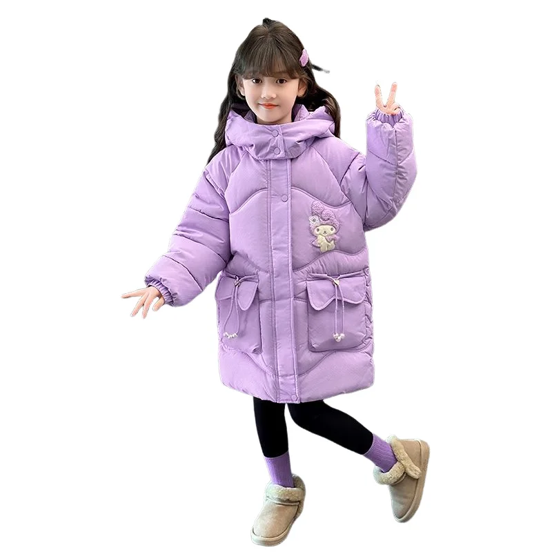 My Melody Girl Cotton Coat Winter Clothes Down Cotton Clothes Coat Thicken Winter New Kawaii Cartoon Child Cotton Padded Jacket