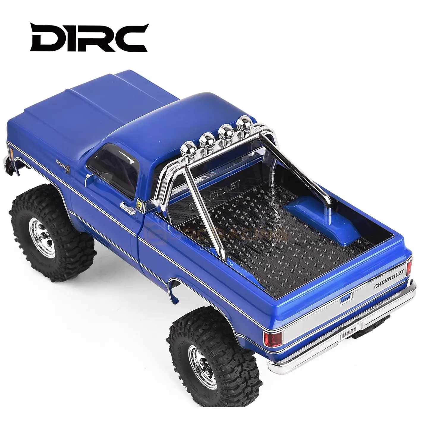 GiRC Cargo Box Stainless Steel Decorative Sheet Simulated Car Shell Metal Protection for 1/18 RC Crawler Car TRX4M Chevrolet K10