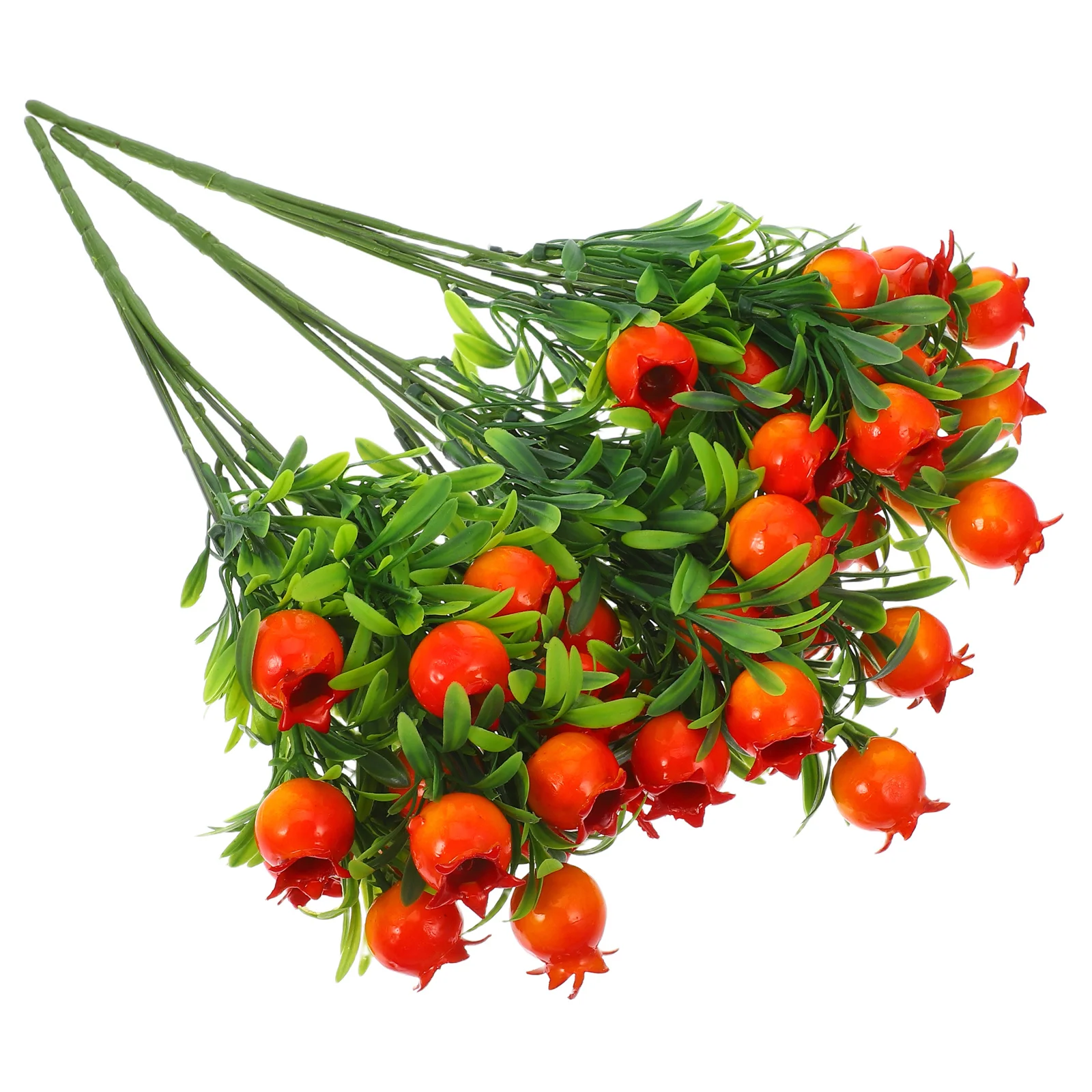 3 قطعة فروع الرمان الاصطناعي واقعية فو الفاكهة ينبع الزخرفية الرمان يختار لحفل زفاف محور زهرية