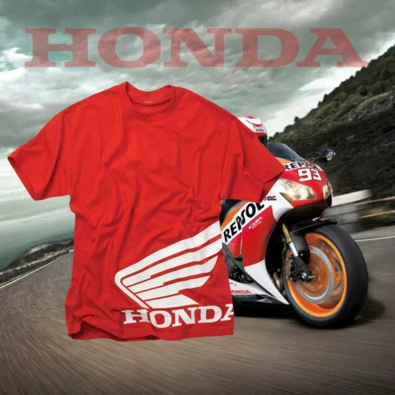 

Honda 2025 New Hot Summer Fashion Loose T-shirt Skin-friendly and Breathable Summer High-quality Racing Clothes Men's Printing