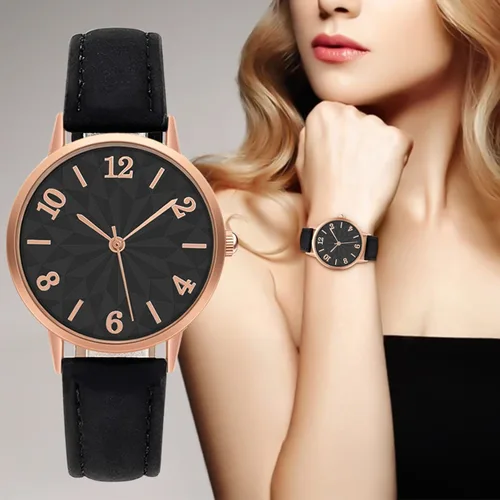 Reloj de mujer con esfera de cuarzo, Reloj Digital con correa de cuero esmerilado, Reloj Para mujer y niña, Reloj Para Dama Nouveautés Montres Femmes