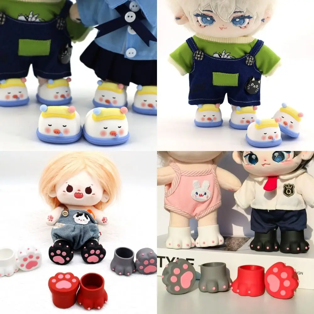 Cartoon 20cm Doll Shoes Cotton Animal Doll's Shoes Dolls Accessories Hand-made Board Shoes Birthday Gifts