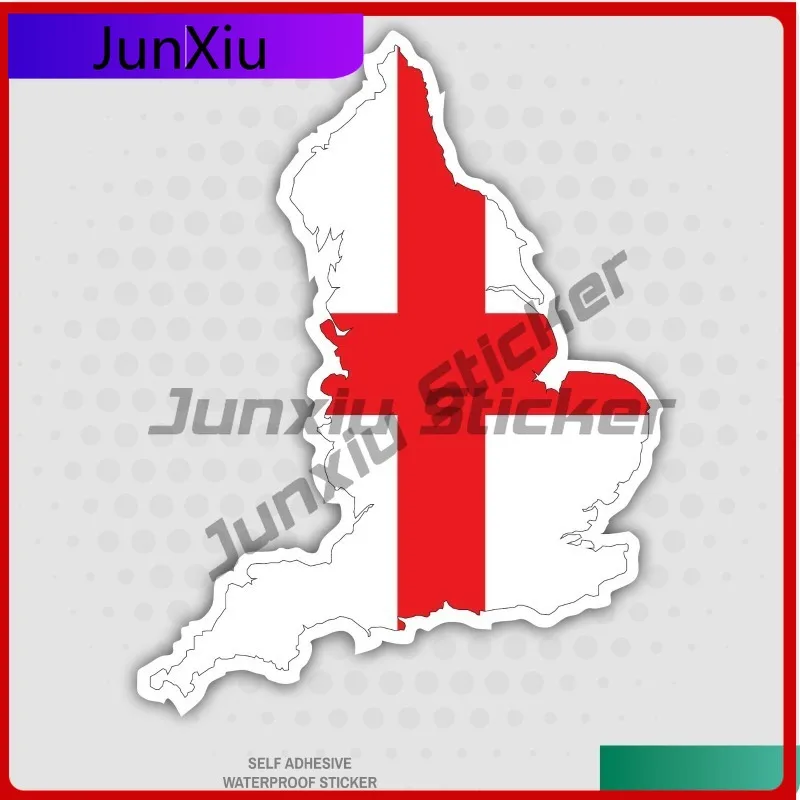 

England Map Silhouette Cool Bumper Waterproof Sticker Flag Vinyl Car Van iPad Laptop Sticker Anime Funny UV Resistant Anti