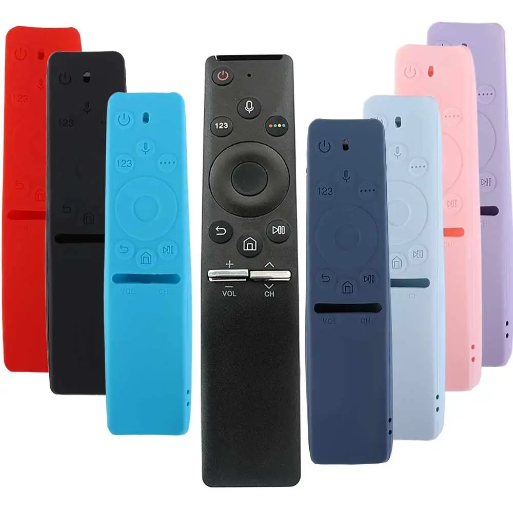 1Pc Silicone Cover Case For Samsung Voice TV Remote Control Protective Sleeve Q60Q70Q80 7700 BN59 Serie All-inclusive Dust-proof