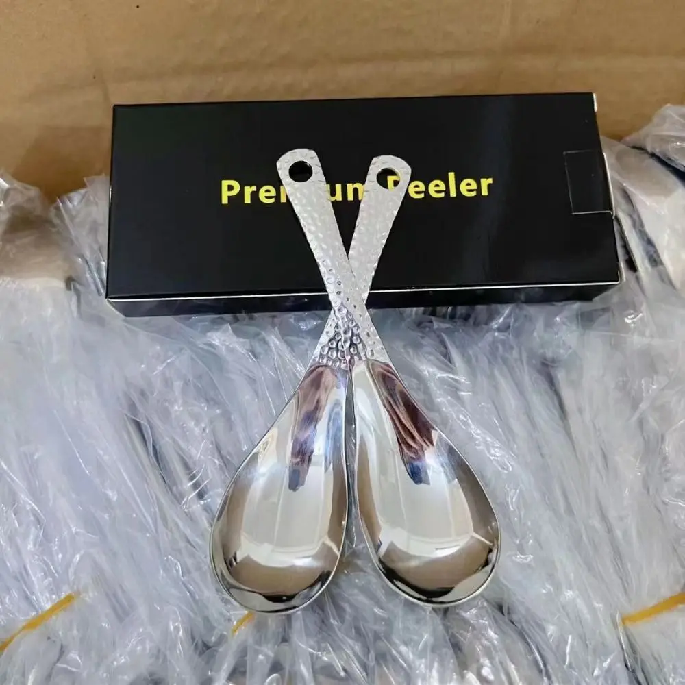 2PCS Creative Stainless Steel Rice Scoop Silver Mirror Polished Soup Spoon Deepen Spoon Home