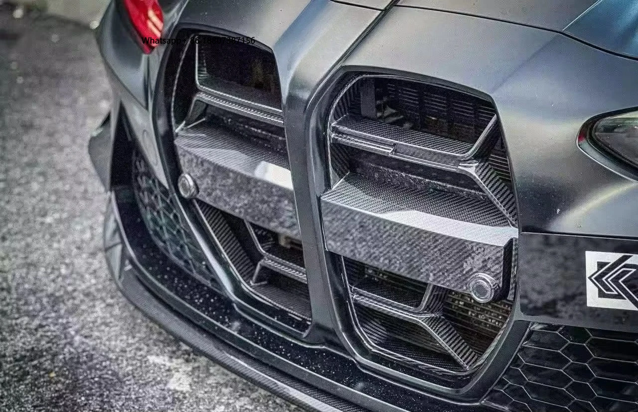 

New for M3 M4 G80 G82 Carbon Fiber Dry Grille & Exhaust Bumpers Without ACC-Bolt-On Car Accessory